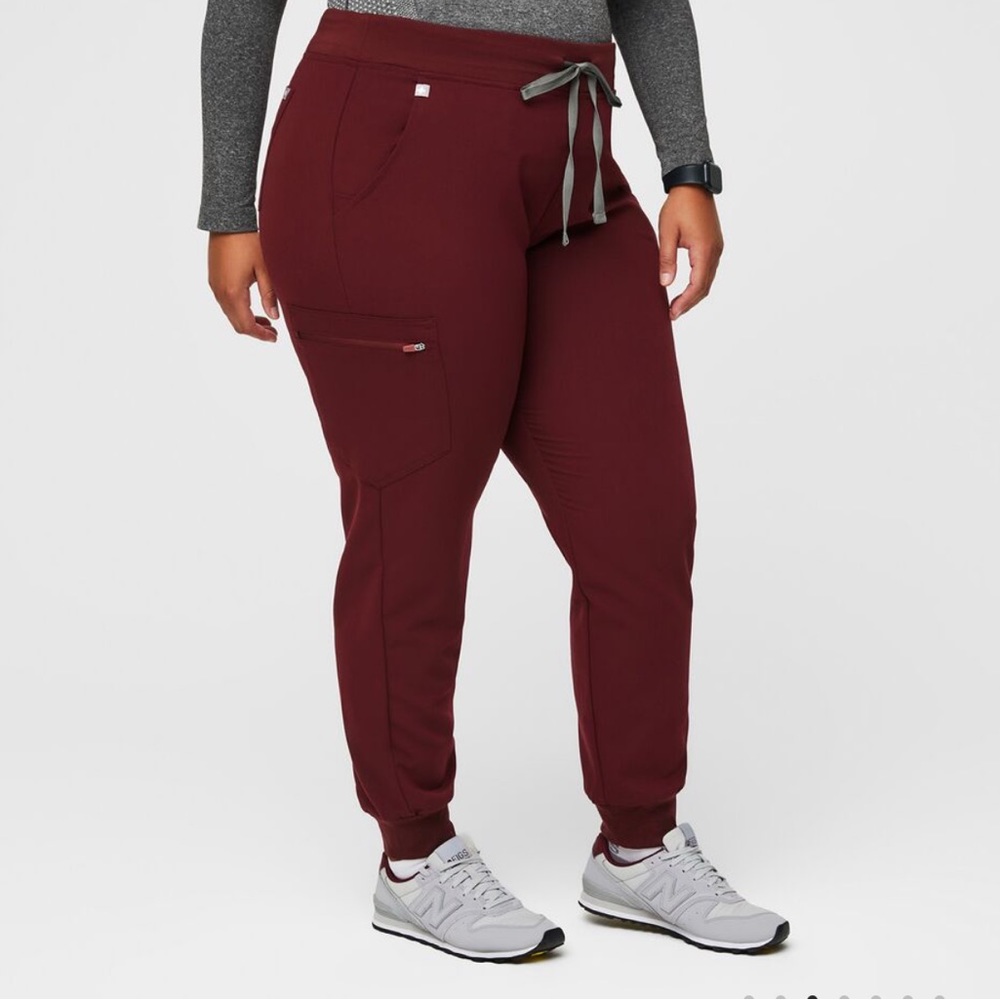 Figs Burgundy Joggers Large